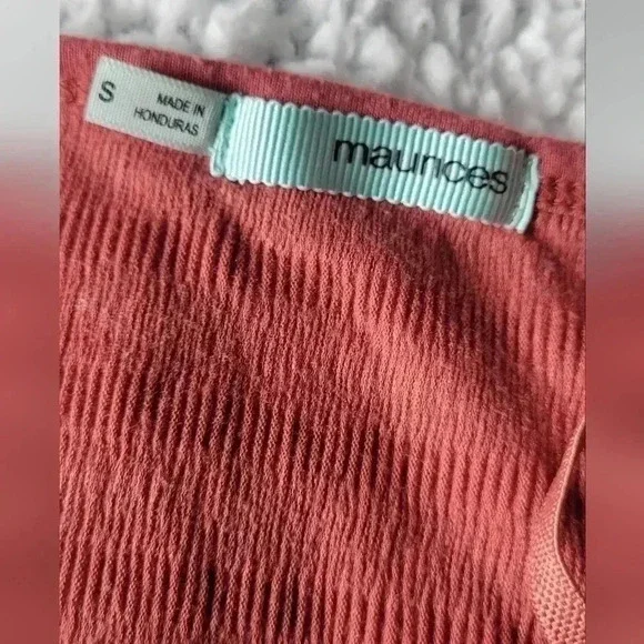 Maurices soft and stretchy burnt orange tank top, size small - Picture 4 of 5